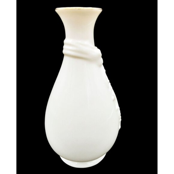 Cameo Ribbon Vase Royal Heritage Hand-Painted Floral Design Bow 6 Inch Vintage - Picture 11 of 16